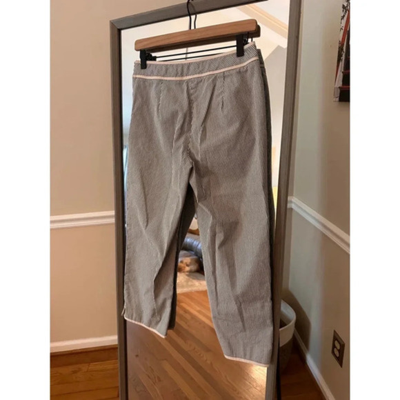 Women's Talbots Pants Size 4 Black &‎ White Striped - Picture 2 of 4